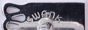 Swank Silver Tone Letter S Monogram Cufflinks